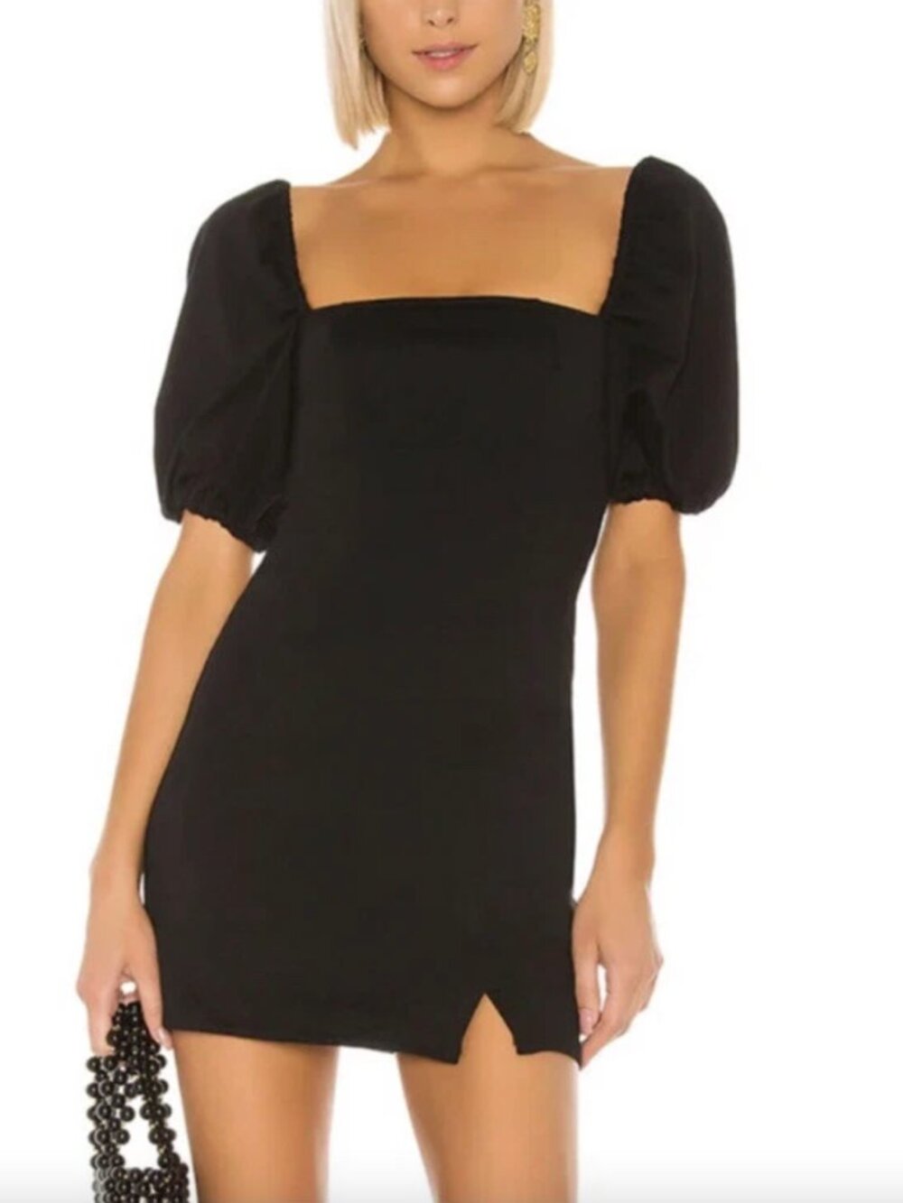 Black Tularosa Puff Sleeve Mini Dress Size Small